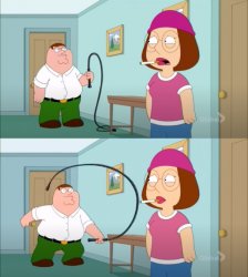 Peter Griffin whipping Meg Meme Template