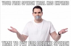No more speech Meme Template