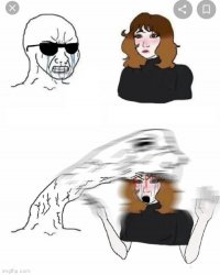 guy eats girl's head Meme Template