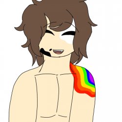 This guy but he's rainbow and saying something Meme Template