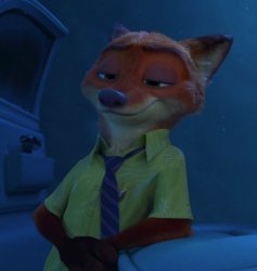 Nick Wilde listening Meme Template