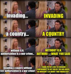 Wars of aggression are war crimes Meme Template