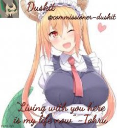 Duskit’s tohru temp Meme Template