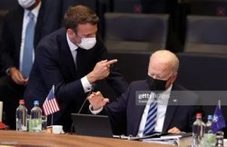 Macron and Biden Meme Template