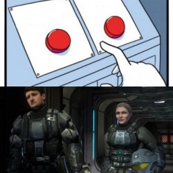 TWO BUTTONS HALO ODST Meme Template
