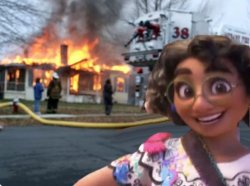 Mirabel Encanto Disaster Girl Meme Template