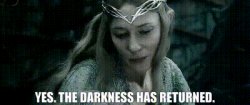 Galadriel The Darkness Has Returned Meme Template