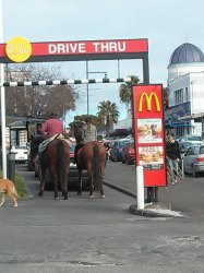 McDonald's horse drive thru Meme Template