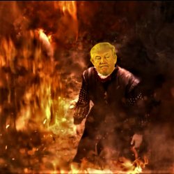 Trump going through hell Meme Template