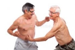 Old people fight Meme Template