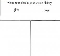 when mom checks your search history Meme Template