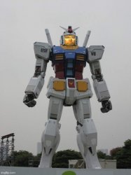Giant Gundam Robot Meme Template