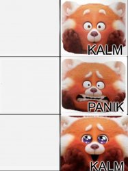 Turning Red Kalm Panik Kalm Meme Template