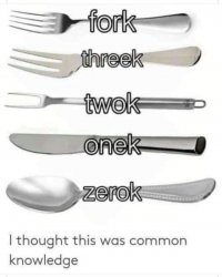 Fork threek twok onek zerok Meme Template