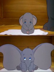 Dumbo Ears big small Meme Template