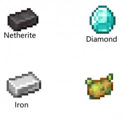 Netherite Diamond Iron Meme Template