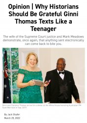 Ginni Thomas texts like a teenager Meme Template
