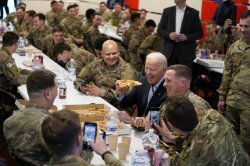 Biden with troops Meme Template