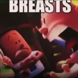 Captain Underpants screaming "BREASTS" Meme Template