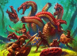 Hydra - multiheaded monster viper snake dragon Meme Template