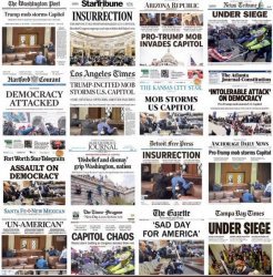 January 6th failed coup insurrection newspaper headlines Meme Template