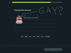 Duolingo is gay Meme Template
