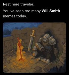 Rest here traveler Will Smith memes Meme Template