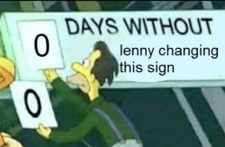 Lenny days without Meme Template