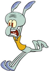 Squidward running Meme Template