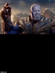 Biden Thanos snaps the USA Meme Template