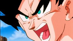 DBZ Goku with green eyes Meme Template