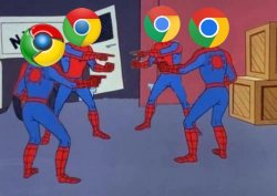 Spiderman Chrome Meme Template