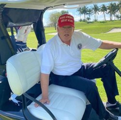 Trump golf cart Meme Template