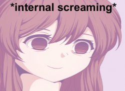 anime girl internal screaming Meme Template