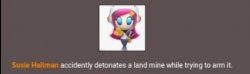 Susie hält an detonates a landmine Meme Template