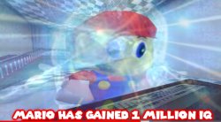 Mario has gained 1 million IQ Meme Template