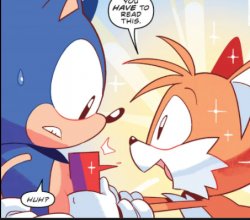 tails gives sonic book Meme Template