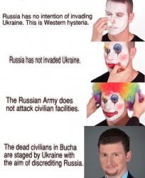 Russian propaganda clown Meme Template