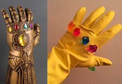 Thanos Rubber Glove Meme Template