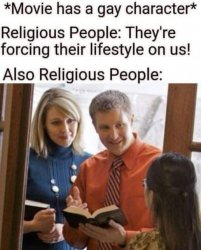 Religious homophobes Meme Template