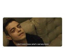 Mr Robot I don't even know what's real anymore Meme Template