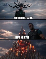 You cant defeat me Meme Template