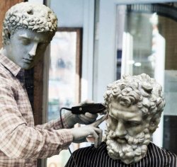 Stone barber Meme Template