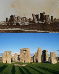 Stonehenge 1877 and now Meme Template