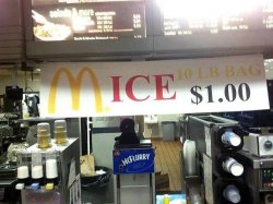 10 Lb Bag of McDonald's Ice Meme Template