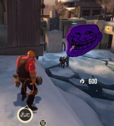 Engineer watches Pyro fight Troll Face Meme Template