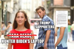 Trump supporters Hunter Biden’s laptop Meme Template