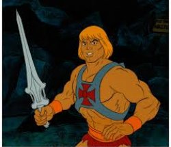 He-Man with powersword dark background template Meme Template