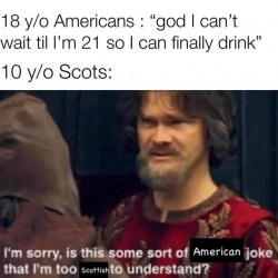 Scottish drinking age Meme Template