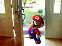 Mario at ur door Meme Template